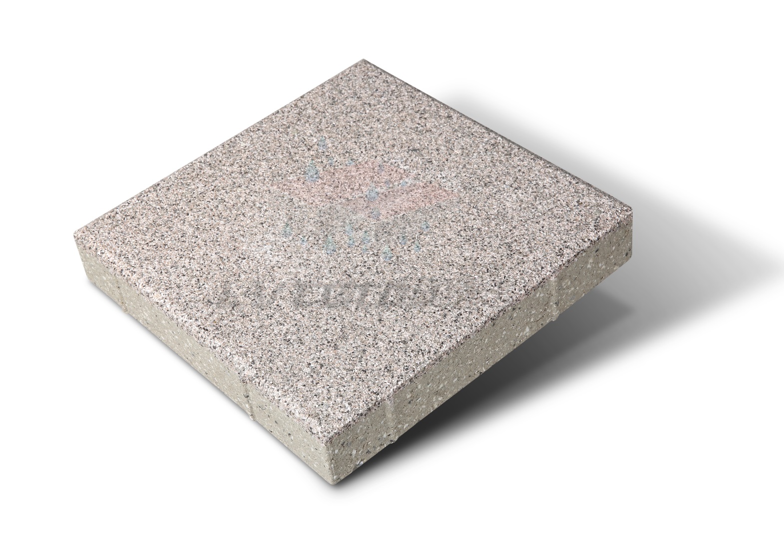 樱花红仿石陶瓷透水砖